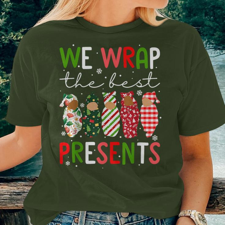 We Wrap The Best Presents L D Nicu Mother Baby Nurse Xmas Women T-shirt Gifts for Her