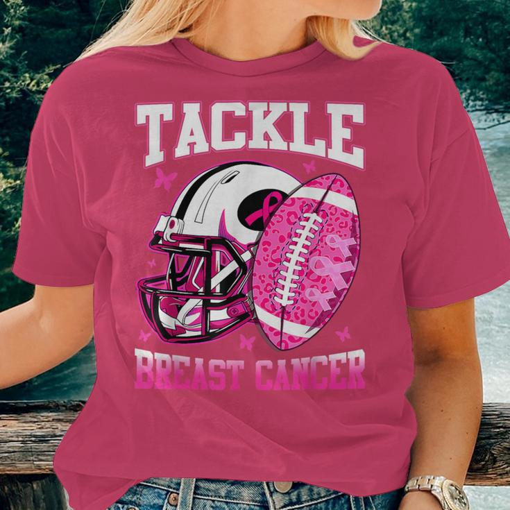Tackle Breast Cancer Awareness 2023 Pink Ribbon Women T-shirt Gifts for Her