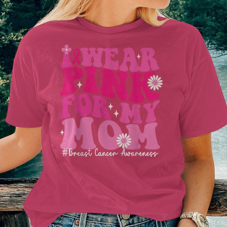 Wear Pink For Your Mom Breast Cancer Support Squad Ribbon Women T-shirt Gifts for Her