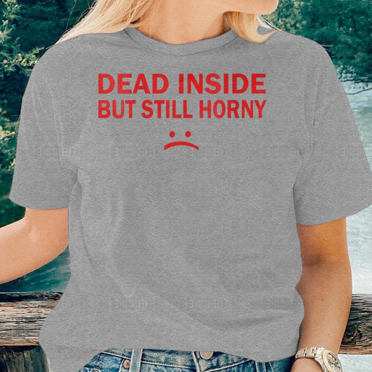 Couples Xmas Husband And Wife Dead Inside But Still Horny Women T-shirt Gifts for Her