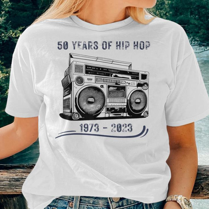 50 Years Of Hip Hop 50Th Anniversary Of Rap Women T-shirt Gifts for Her