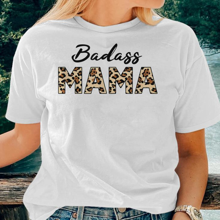 Badass Mama Leopard Cheetah Mom Print Women T-shirt Gifts for Her