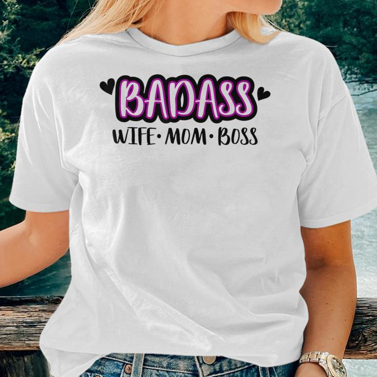 Badass Wife Mom Boss Moms Life Cute Working Women T-shirt Gifts for Her