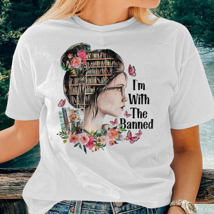 Im With The Banned Books Women Read Books Women T-shirt Gifts for Her