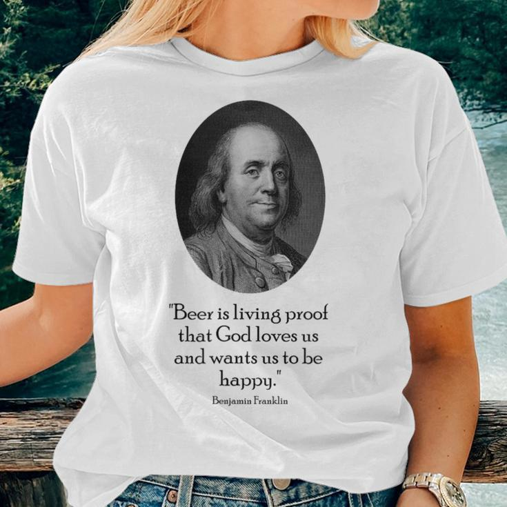 Ben Franklin And Beer Quote Women T-shirt Gifts for Her