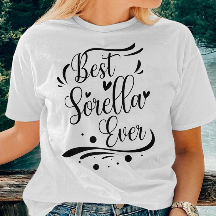 Best Sorella Ever Italian Sister White Women T-shirt Gifts for Her