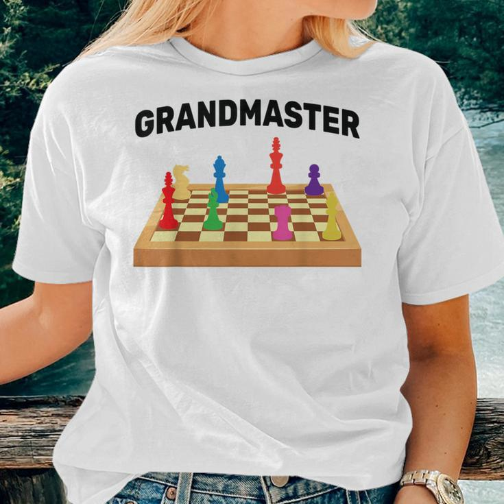 Chess Grandmaster Queen King Pawn Rook Bishop Women T-shirt Gifts for Her