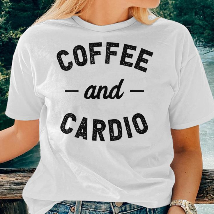 Coffee And Cardio Workout Gym Women T-shirt Gifts for Her