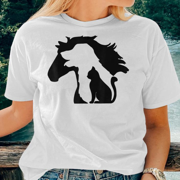 Cute Horse Dog Cat Lover Mother's Day Women T-shirt Gifts for Her