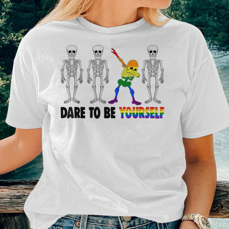 Dare To Be Yourself Tshit Women Vintage Gay Pride Women T-shirt Gifts for Her