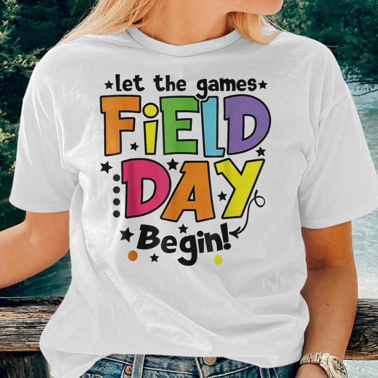 Field Day 2023 Let The Games Begin Teacher Students Women T-shirt Gifts for Her