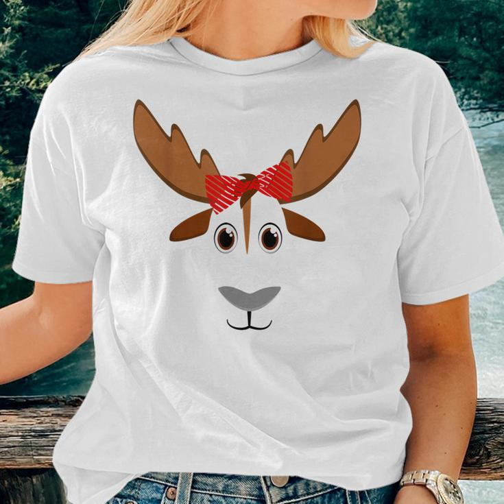 Floral Moose Animal Halloween Costume Women T-shirt Gifts for Her