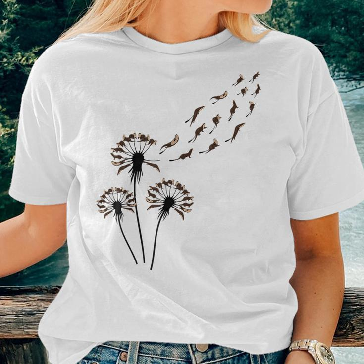 Flower Dandelion Otters For Otter Lover Otter Women T-shirt Gifts for Her
