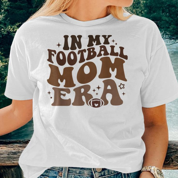 In My Football Mom Era Retro Groovy Football Mom Mama Women T-shirt Gifts for Her