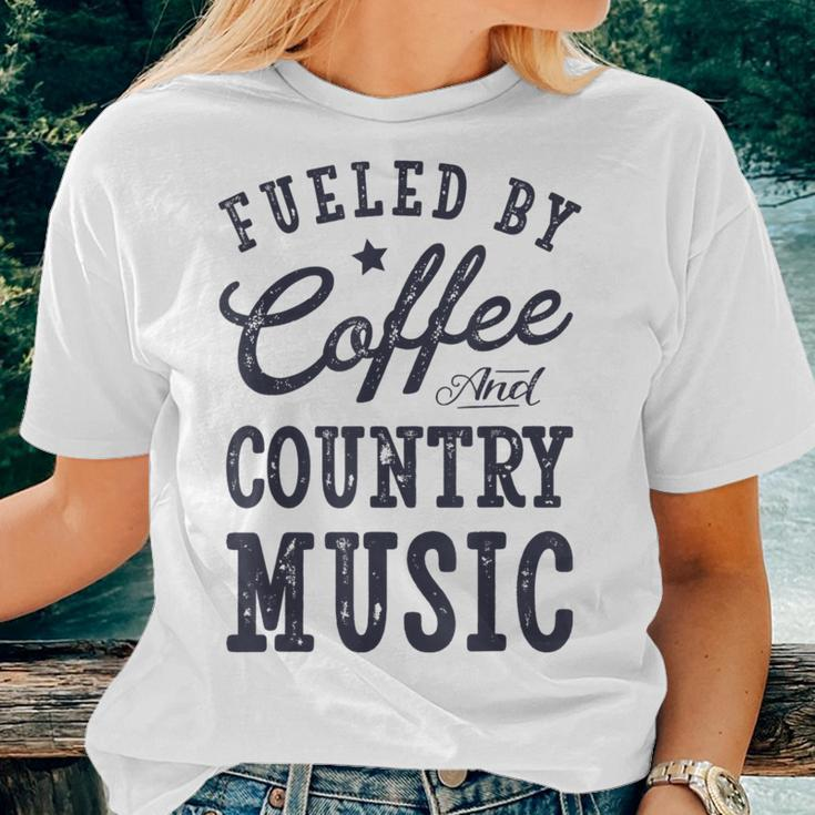 Fueled By Coffee And Country MusicWomen Women T-shirt Gifts for Her