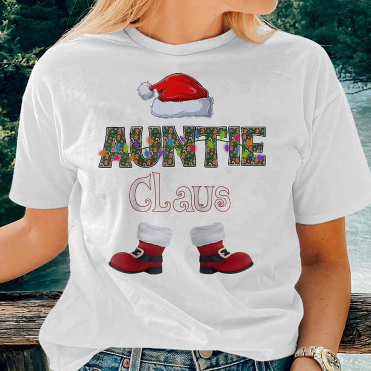 Auntie Claus Family Matching Ugly Christmas Sweater Women T-shirt Gifts for Her