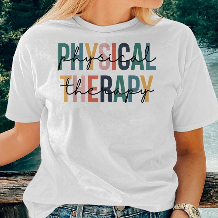 Funny Back To School Retro Physical Therapy Teacher Student Women T-shirt Gifts for Her