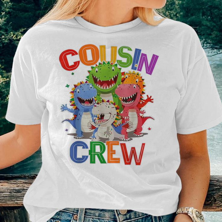 Funny Cousin Crew Grandma Dino Grandpa Saurus Camp T-Rex Women T-shirt Gifts for Her
