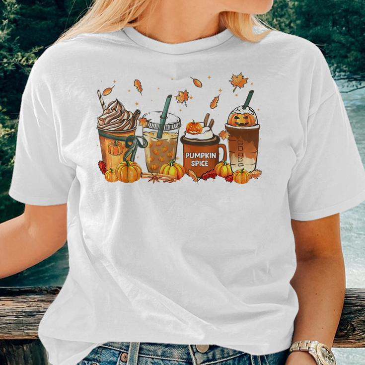 Halloween Fall Coffee Lover Pumpkin Spice Latte Women Men For Coffee Lovers Women T-shirt Gifts for Her