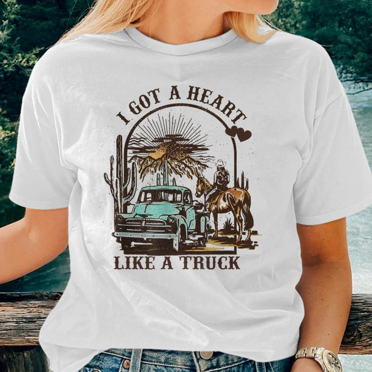I Got A Heart Like A Truck Cowgirl Western Sunset Women Girl Women T-shirt Gifts for Her