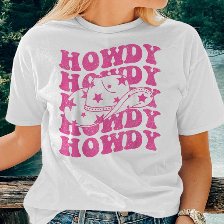 Howdy Southern Western Girl Country Rodeo Pink Cowgirl Women T-shirt Gifts for Her