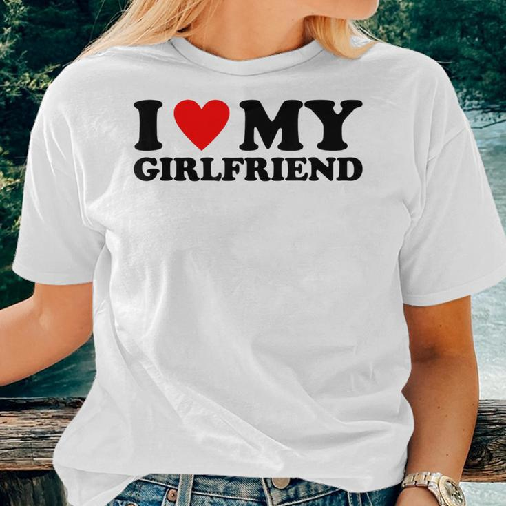 I Love My Girlfriend I Heart My Girlfriend Gf Women T-shirt Short Sleeve Graphic Gifts for Her