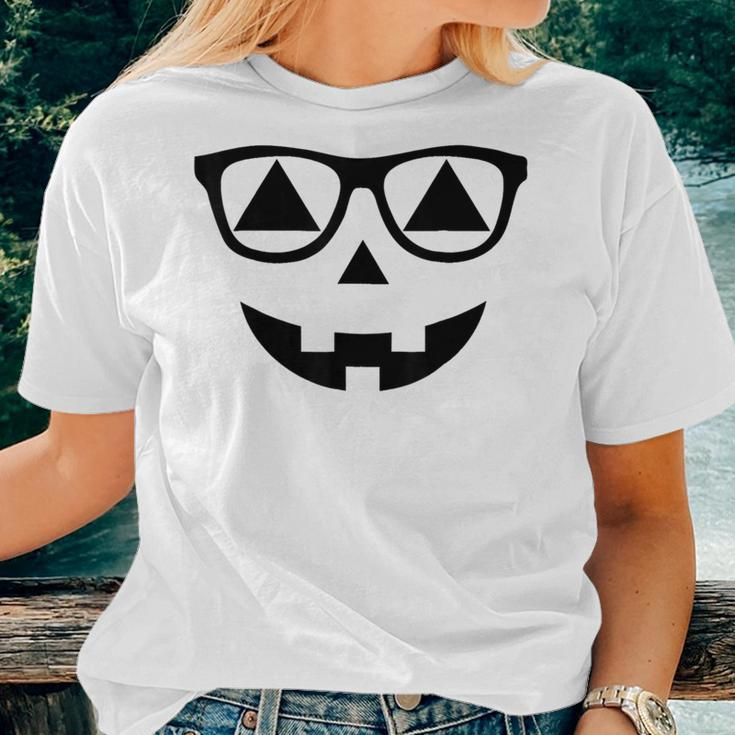 Jack O Lantern Pumpkin Face Sunglasses Halloween Boys Girls Women T-shirt Gifts for Her