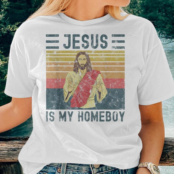 Jesus Is My Homeboy Vintage Christian Women T-shirt Gifts for Her