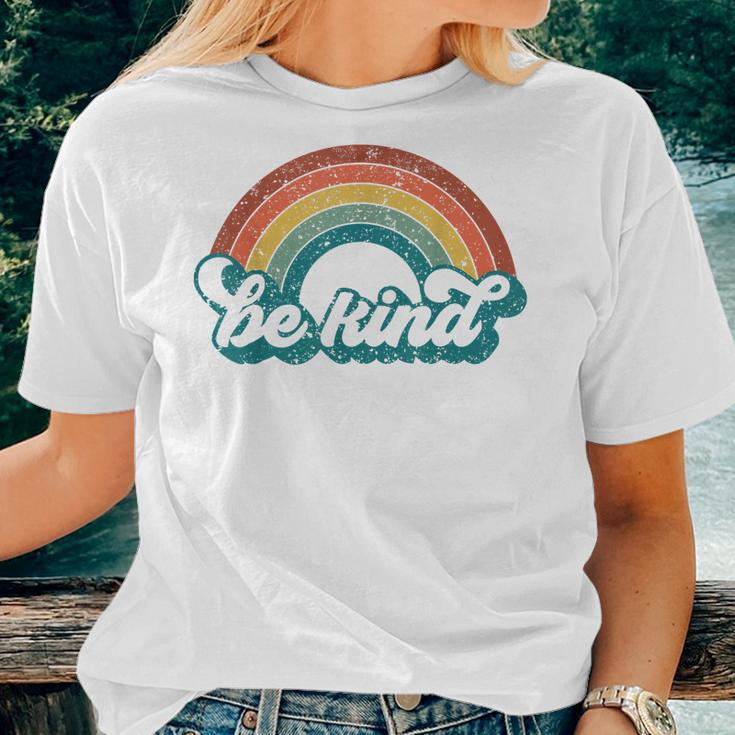 Be Kind Rainbow Lgbt Flag Lgbt Pride Month Retro Vintage Women T-shirt Gifts for Her