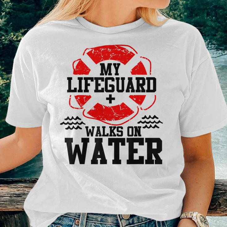 My Lifeguard Walks On Water Christian ChristianityWomen T-shirt Gifts for Her