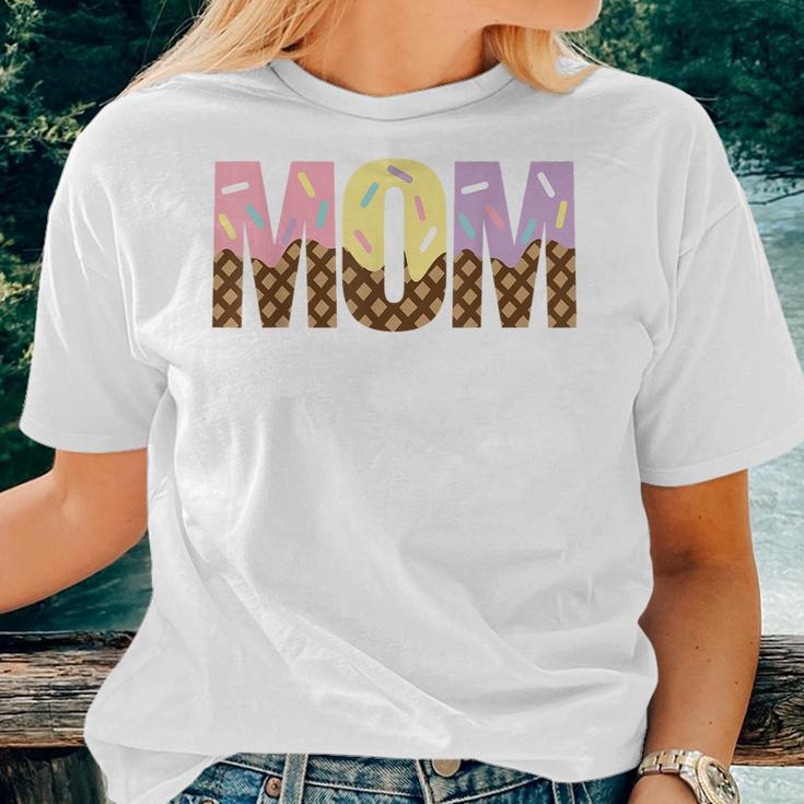Mom Of The Sweet One Ice Cream 1St First Family For Mom Women T-shirt Gifts for Her