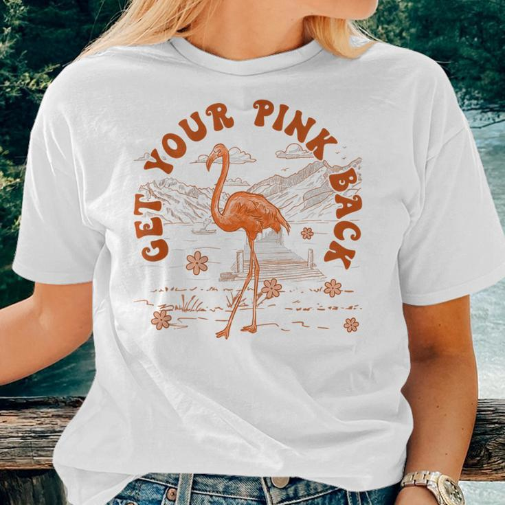Get Your Pink Back Funny Flamingo For Womens Vintage Retro Women T-shirt Gifts for Her