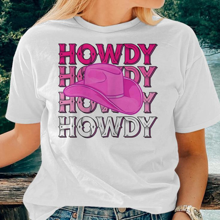 Pink Howdy Cowgirl Western Country Rodeo Awesome Cute Women T-shirt Gifts for Her
