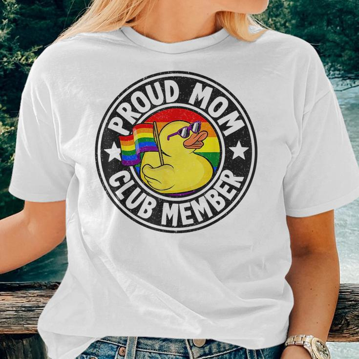 Proud Mom Club Member Rubber Duck Rainbow Gay Lesbian Lgbt Women T-shirt Crewneck Gifts for Her