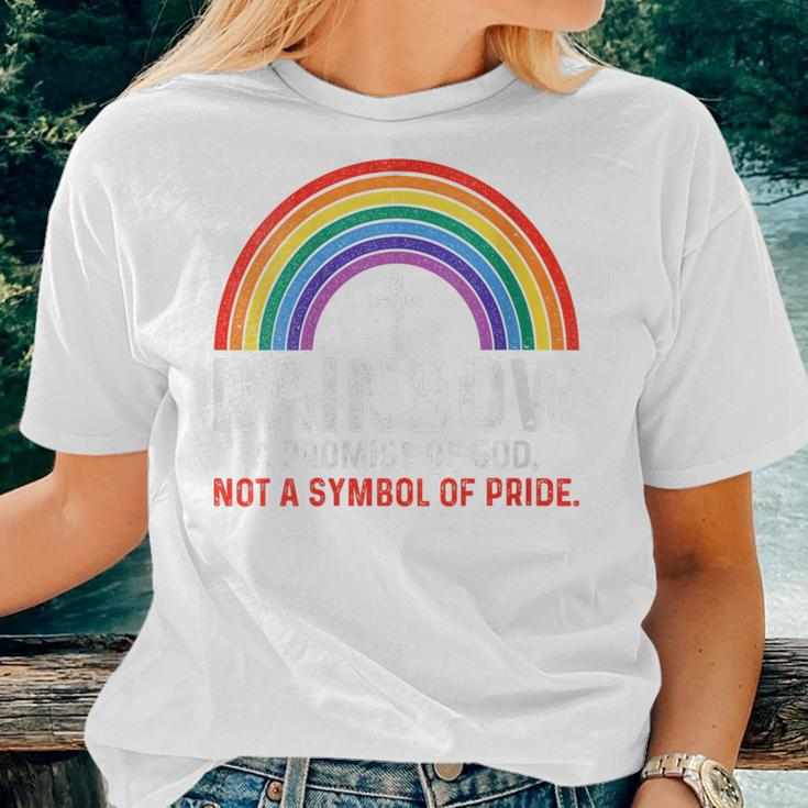 Rainbow A Promise Of God Not A Symbol Of Pride Pride Month s Women T-shirt Gifts for Her