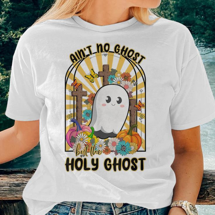 Retro Christian Halloween Aint No Ghost But The Holy Ghost Women T-shirt Gifts for Her