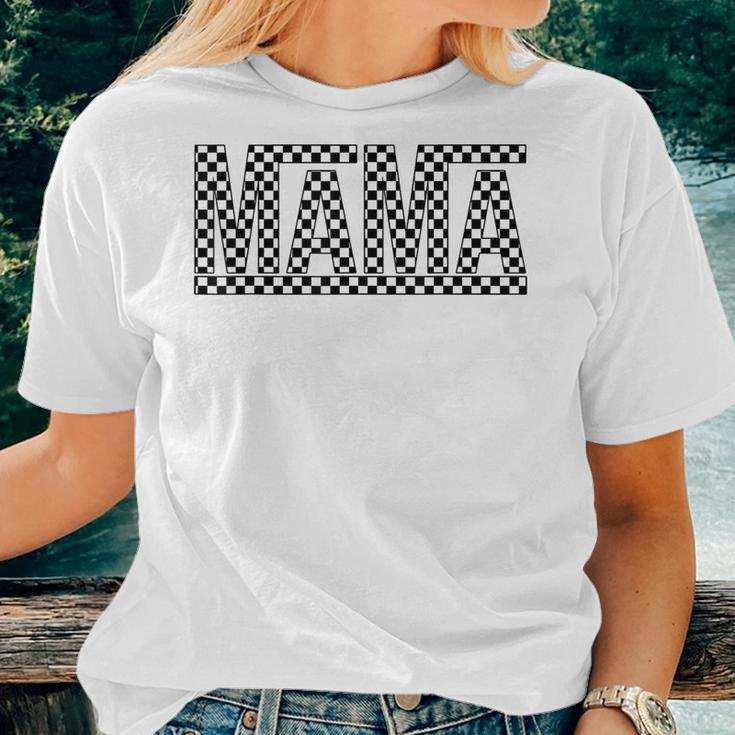 Retro Mama Checkered Pattern Mom Life Mother's Day Women T-shirt Gifts for Her