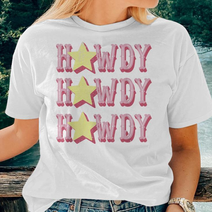Retro Vintage Howdy Rodeo Western Country Southern Cowgirl Women T-shirt Gifts for Her