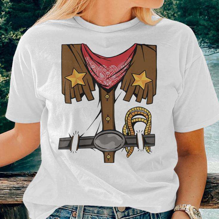 Rodeo Outfit Wild Western Cowboy Cowgirl Halloween Costume Women T-shirt Gifts for Her