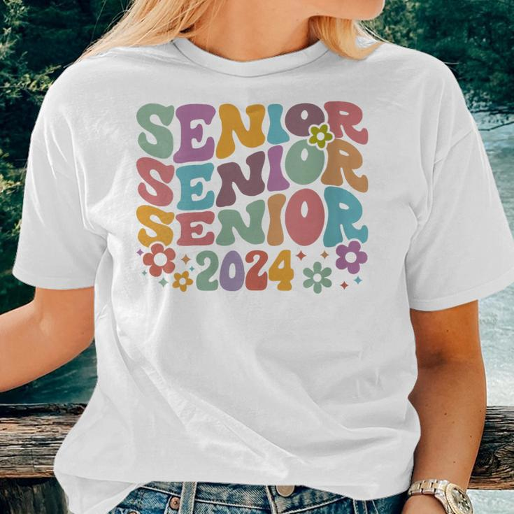 Senior 2024 Senior Retro Class Of 2024 Senior Graduation Women T-shirt Gifts for Her