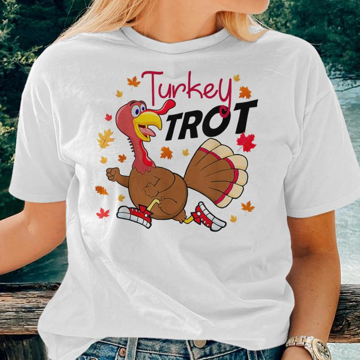 Turkey Trot Costume Turkey Running Fall Thanksgiving Women T-shirt Gifts for Her