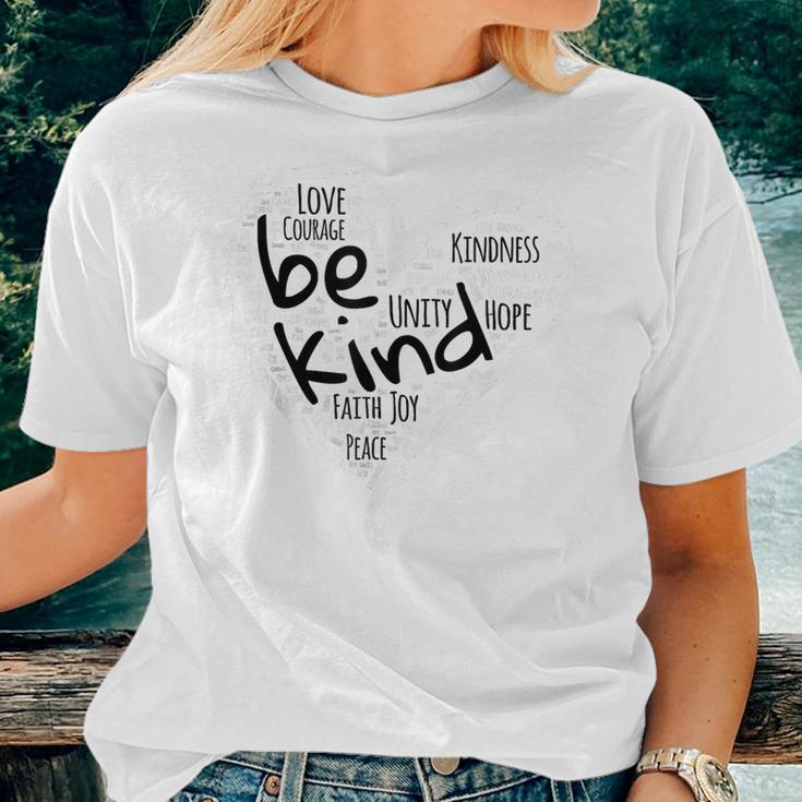 Unity Day Orange Heart Be Kind Anti Bullying Women T-shirt Gifts for Her