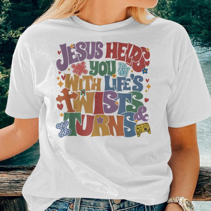 Vbs Twist And Turn 2023 Following Jesus Changes The Game Women T-shirt Gifts for Her