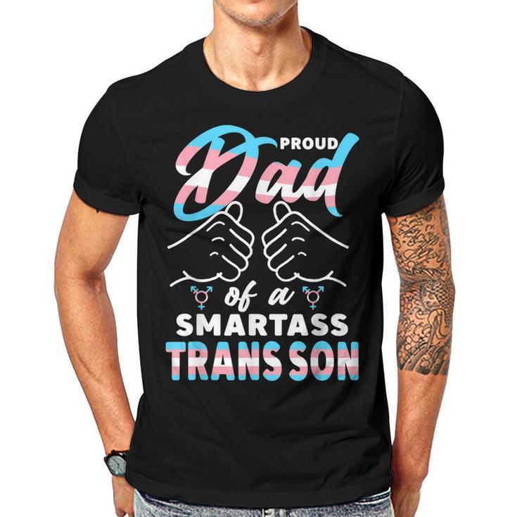 Awesome Proud Trans Dad Pride Lgbt Awareness Fathers Day  Gift For Mens Gift For Women Men T-shirt Crewneck Short Sleeve