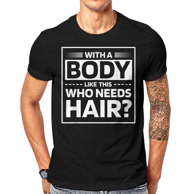 Bald Dad Funny Bald Jokes  Gift For Women Men T-shirt Crewneck Short Sleeve