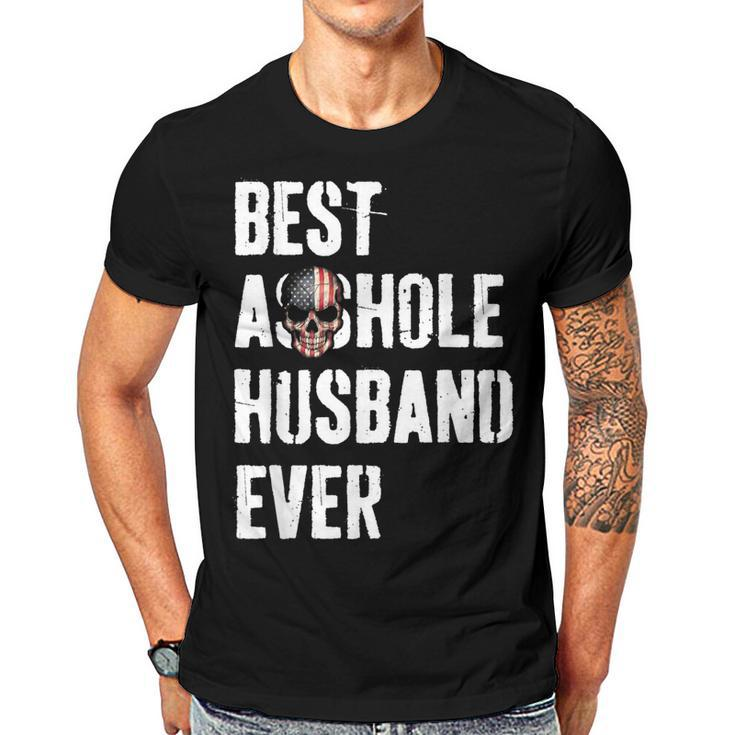 Best Asshole Husband Ever  For Dad  Gift For Mens Gift For Women Men T-shirt Crewneck Short Sleeve