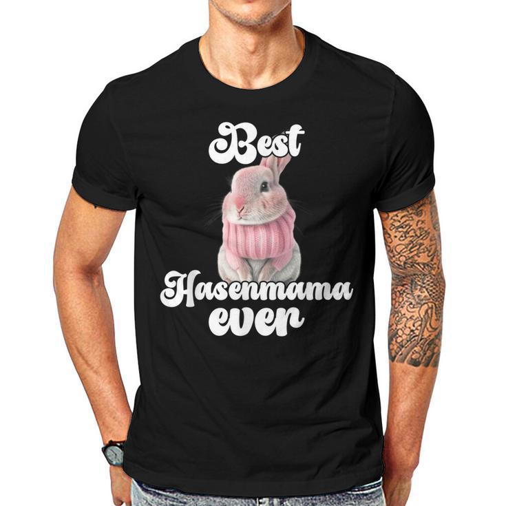 Best Rabbit Mama Ever Retro Winter Rabbit Mum  Gift For Women Men T-shirt Crewneck Short Sleeve