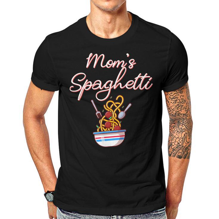 Funny Moms Spaghetti And Meatballs Meme Mothers Day Food  Gift For Women Men T-shirt Crewneck Short Sleeve