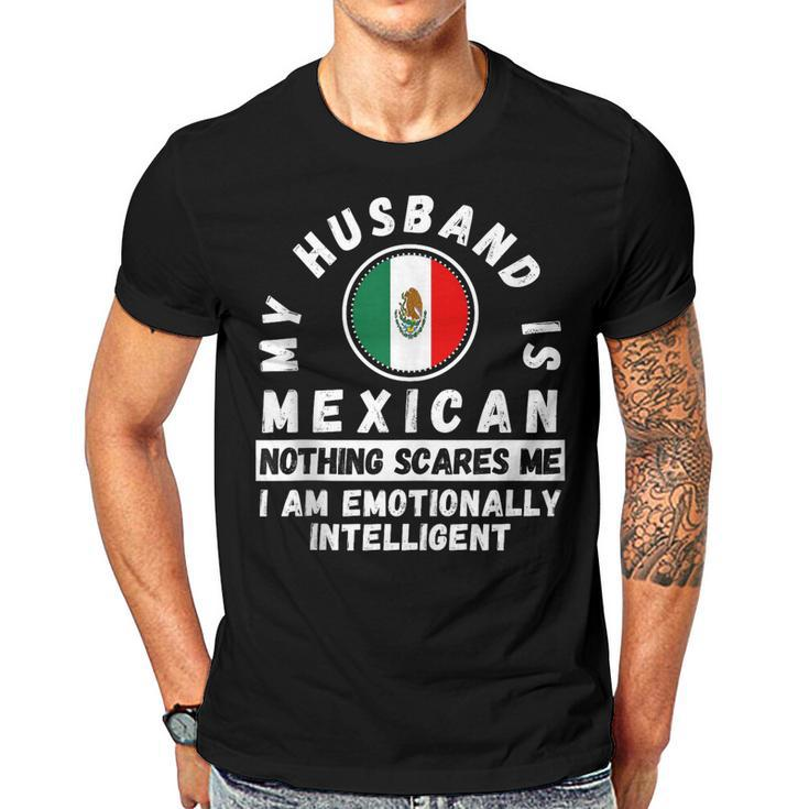 Mexican Husband Mexico Heritage Flag Funny Design For Wife  Gift For Women Men T-shirt Crewneck Short Sleeve