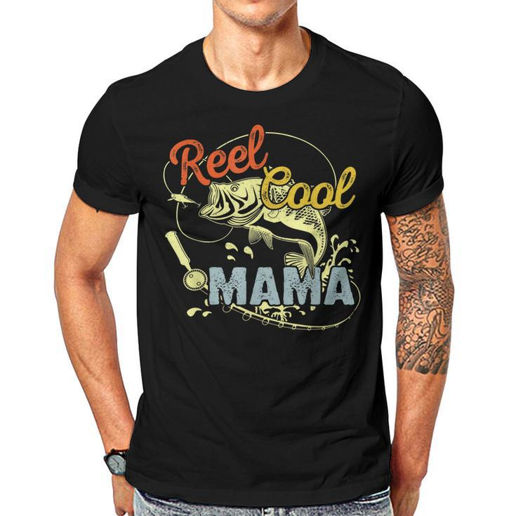 Mothers Day Funny Retro Reel Cool Mama Fishing Lover  Gift For Women Men T-shirt Crewneck Short Sleeve